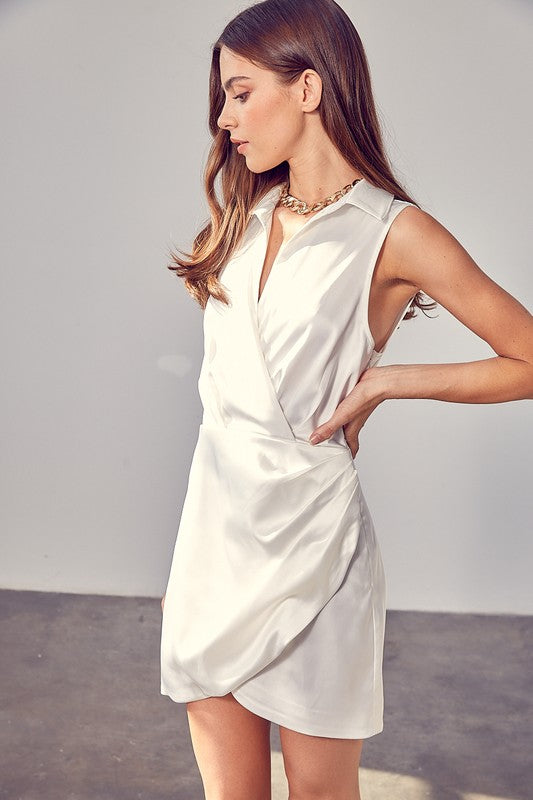 COLLAR WRAP DRESS - Nolita Nicole