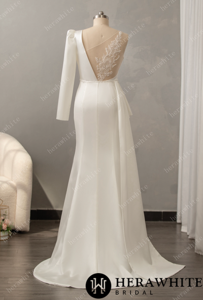 Sweetheart Neckline Wedding Dress with One Shoulder - Nolita Nicole