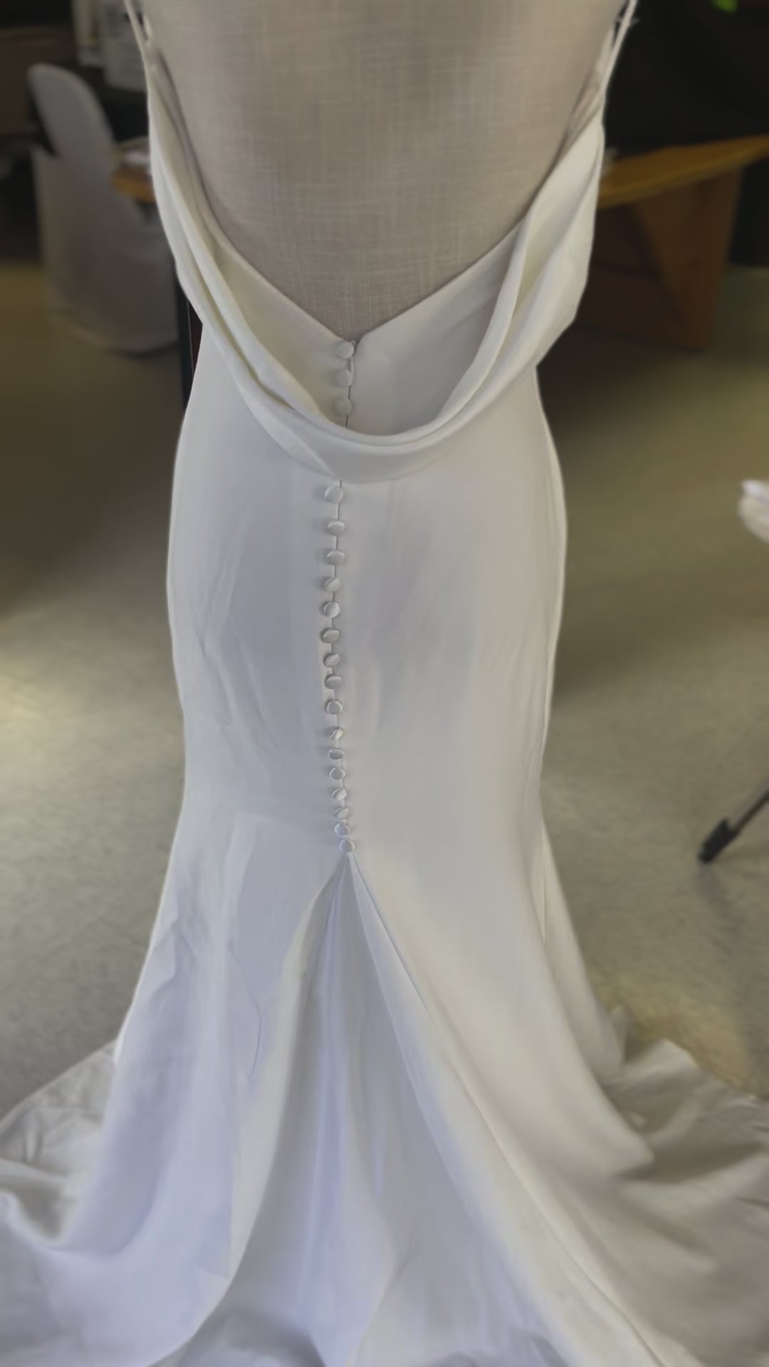 Backless Boho Simple Elegance Wedding Dress